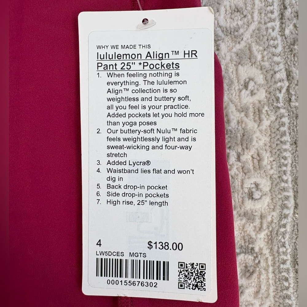 Brand New With Tags Lululemon Align HR Leggings - Picture 3 of 4